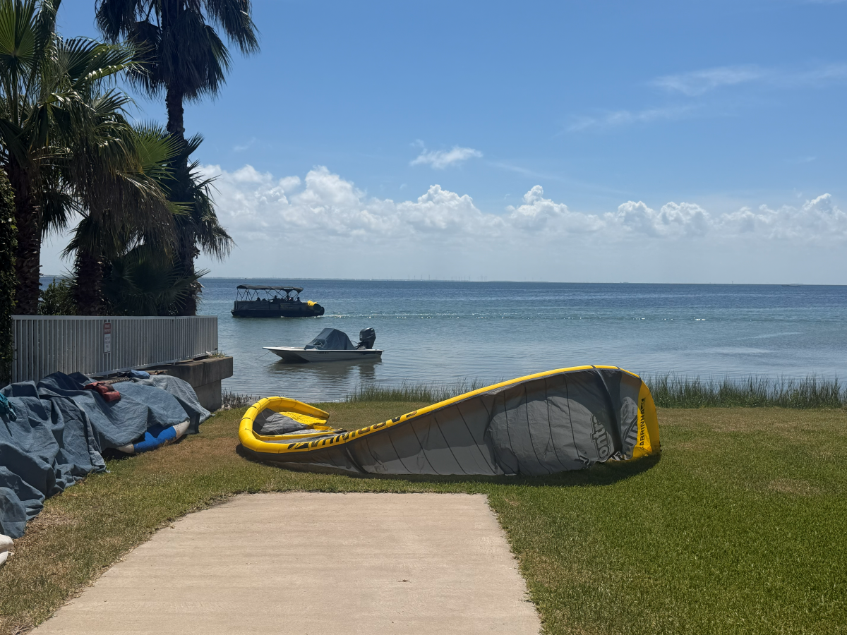 The launch location on the Laguna Madre, right behind the shop